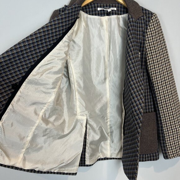 Veronica Beard Faustine Houndstooth Patchwork Dickey Jacket Size 8 Blazer - Picture 8 of 12